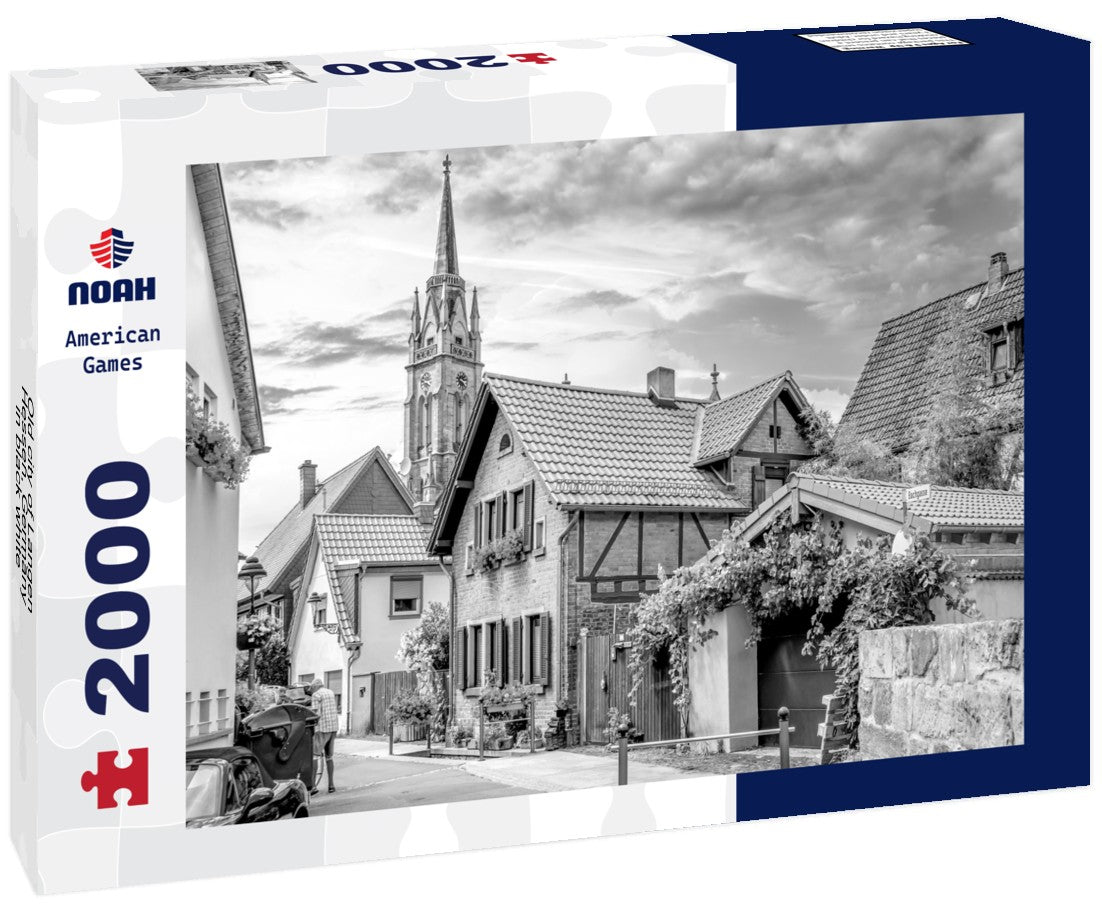 Noah Jigsaw Puzzle Old city of Langen, Hessen, Germany in black white 2000 pieces