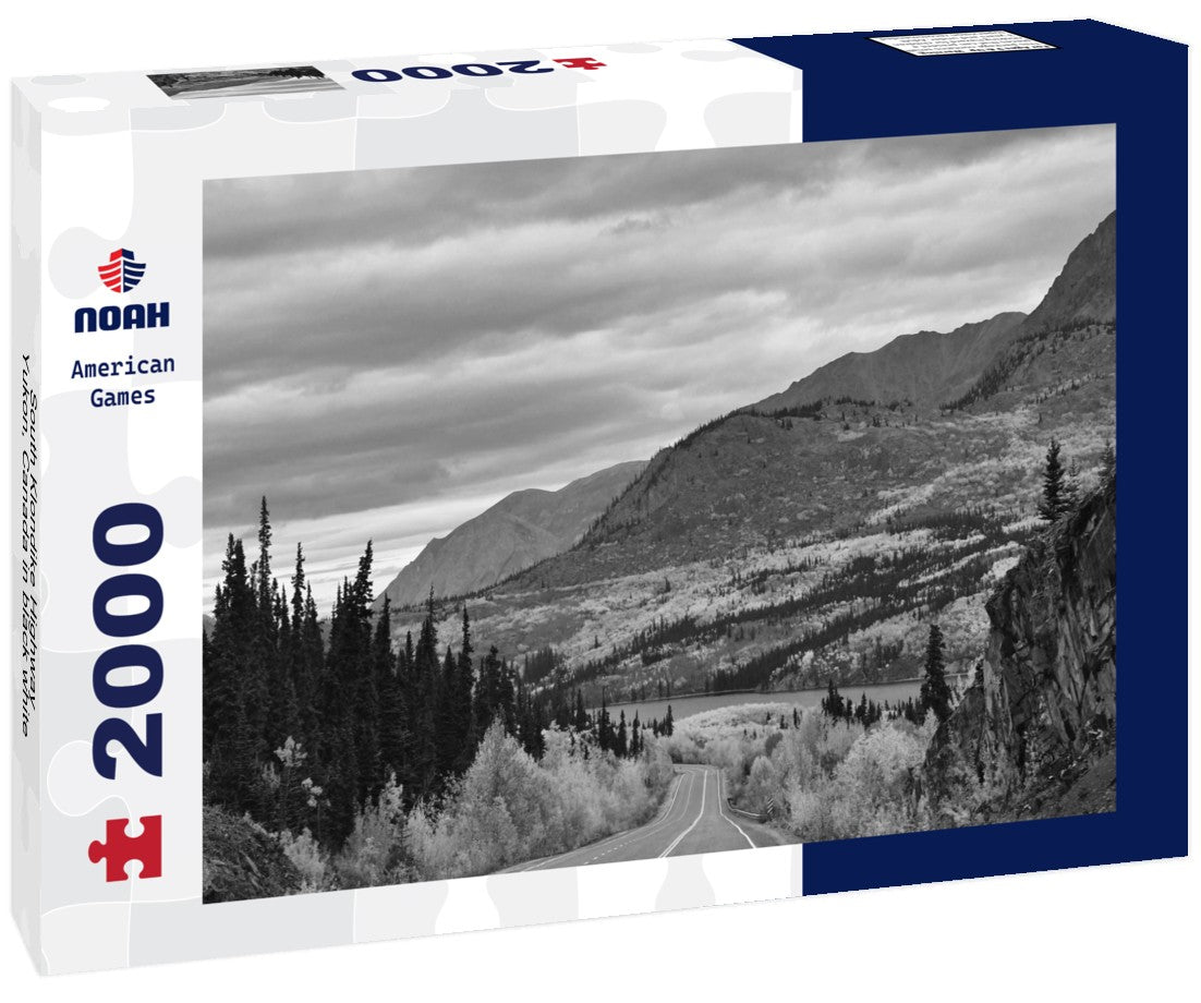 Noah Jigsaw Puzzle South Klondike Highway, Yukon, Canada in black white 2000 pieces