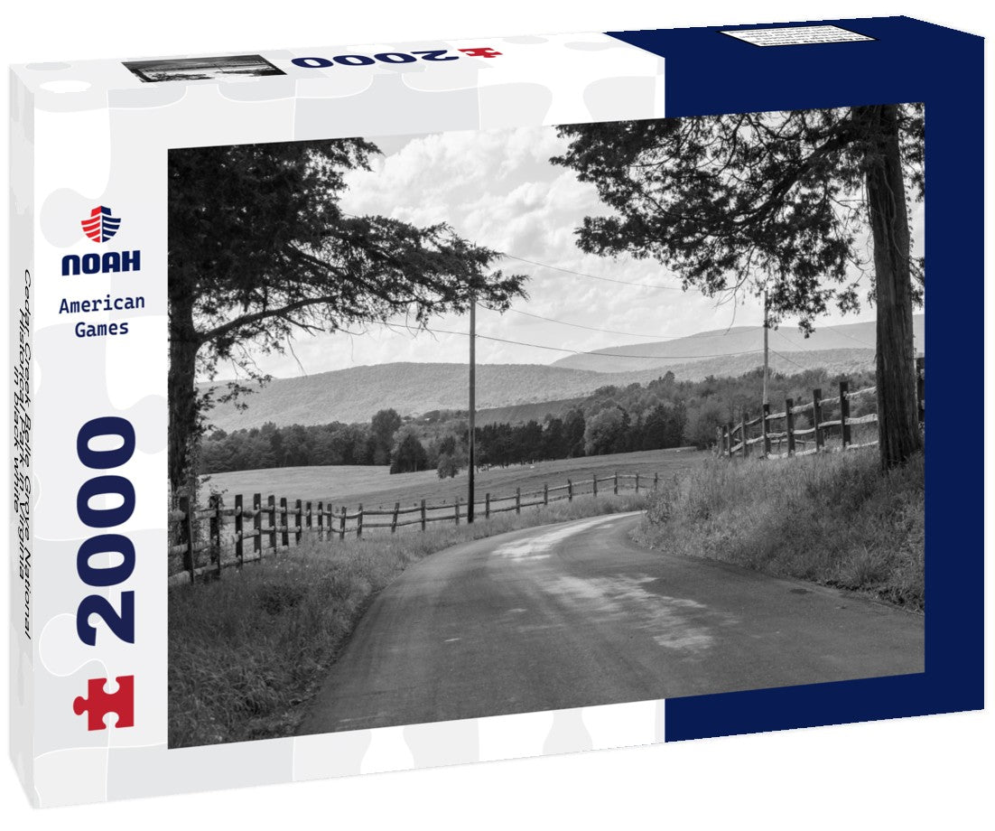 Noah Jigsaw Puzzle Cedar Creek Belle Grove National Historical Park in Virginia in black white 2000 pieces
