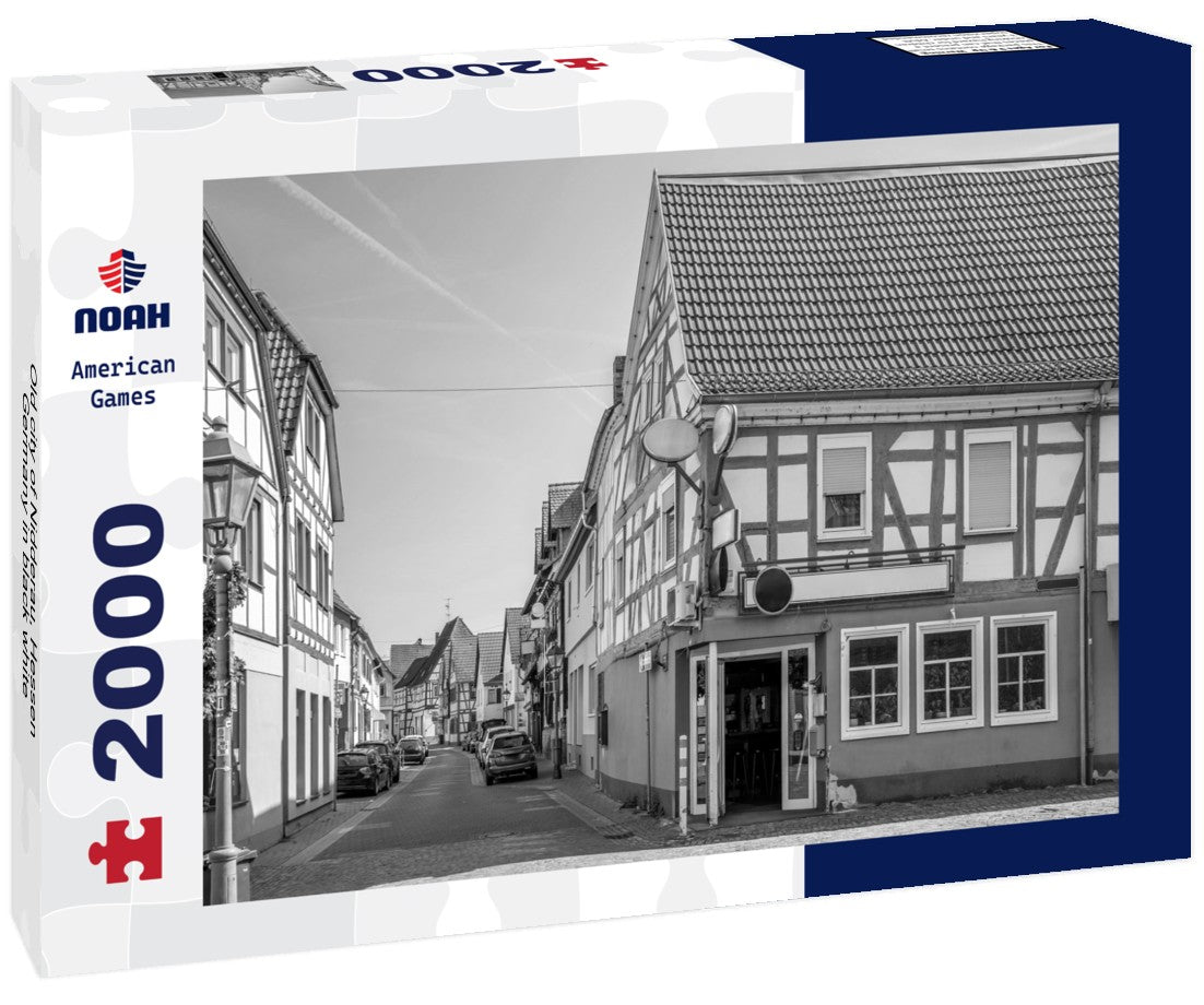 Noah Jigsaw Puzzle Old city of Nidderau, Hessen, Germany in black white 2000 pieces