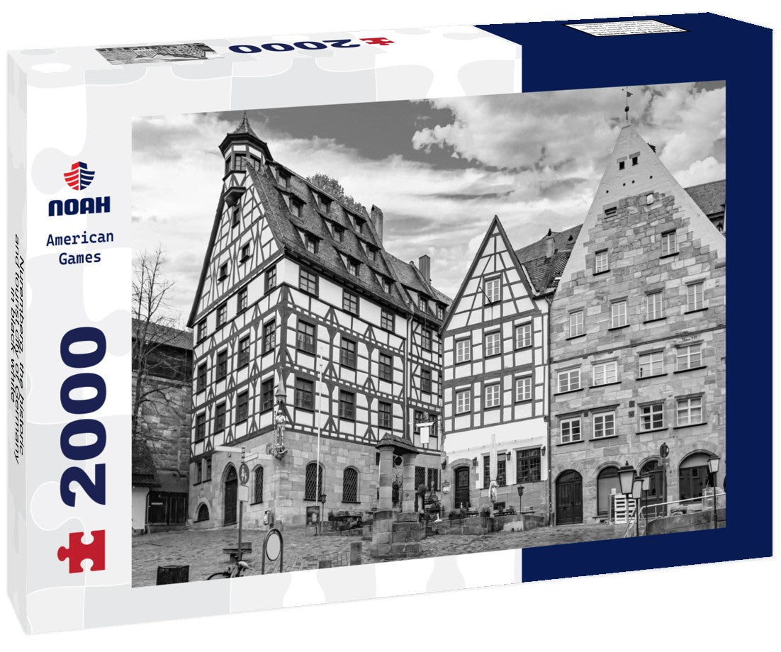Noah Jigsaw Puzzle Nuremberg, the historic and tourist city of Germany in black white 2000 pieces