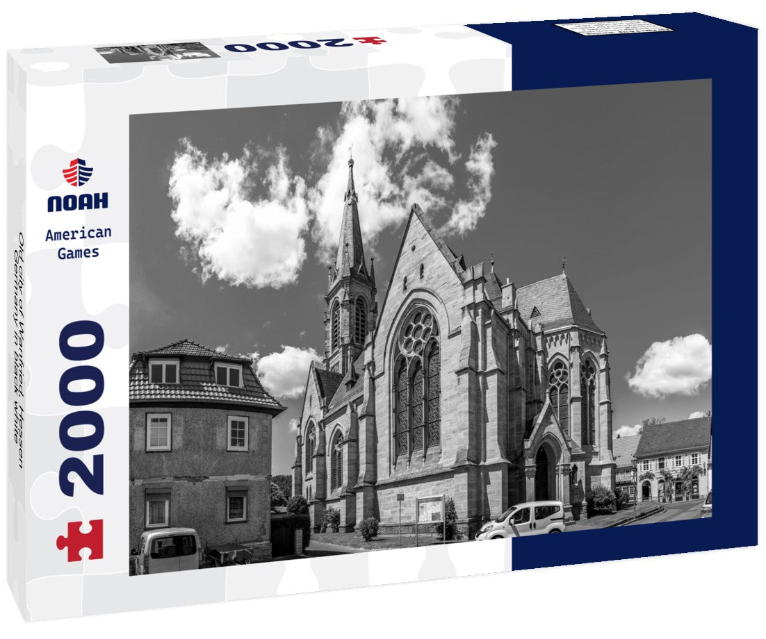 Noah Jigsaw Puzzle Old city of Wanfried, Hessen, Germany in black white 2000 pieces