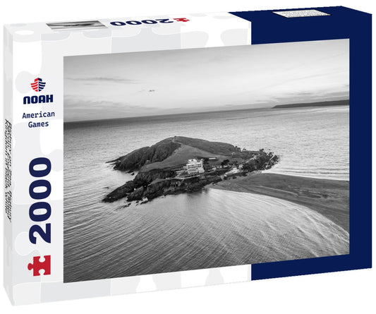 Noah Jigsaw Puzzle Bigbury on Sea, Bigbury, Devon, England, United Kingdom in black white 2000 pieces