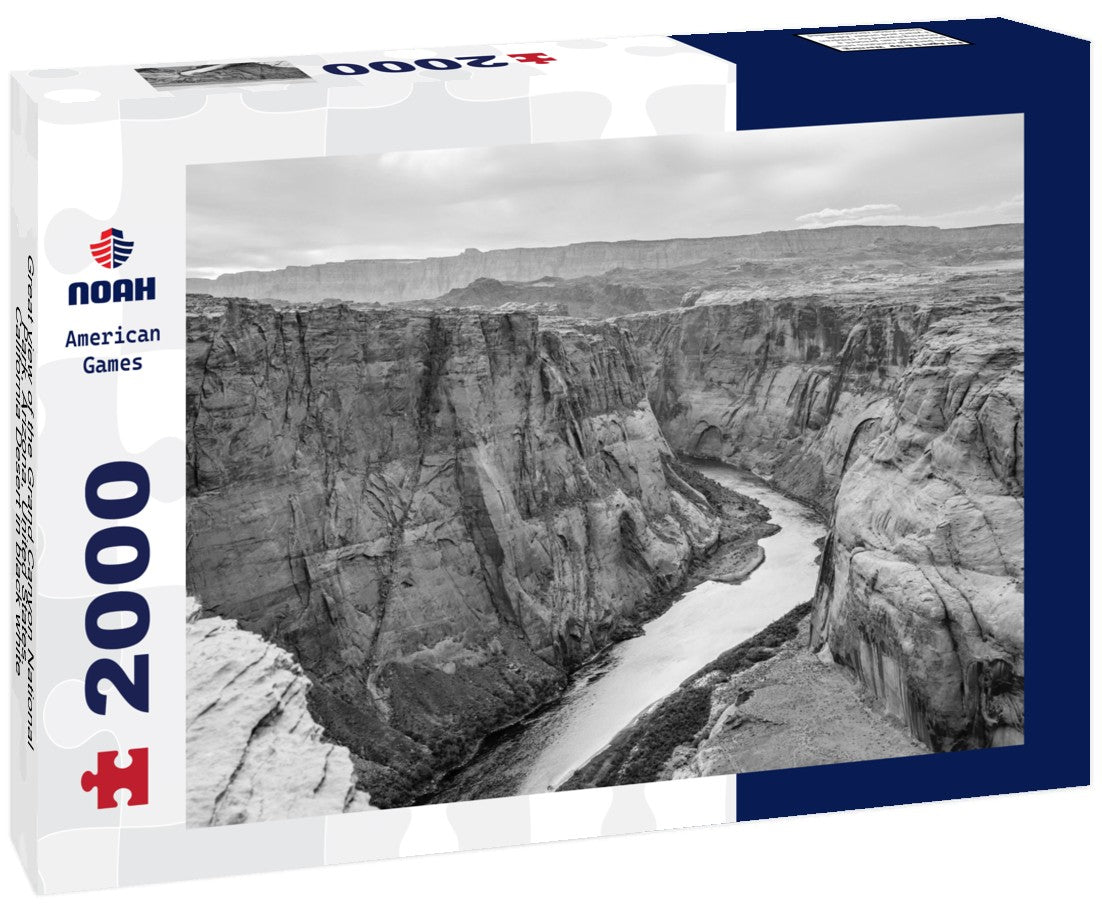 Noah Jigsaw Puzzle Great view of the Grand Canyon National Park, Arizona, United States. California Desert in black white 2000 pieces