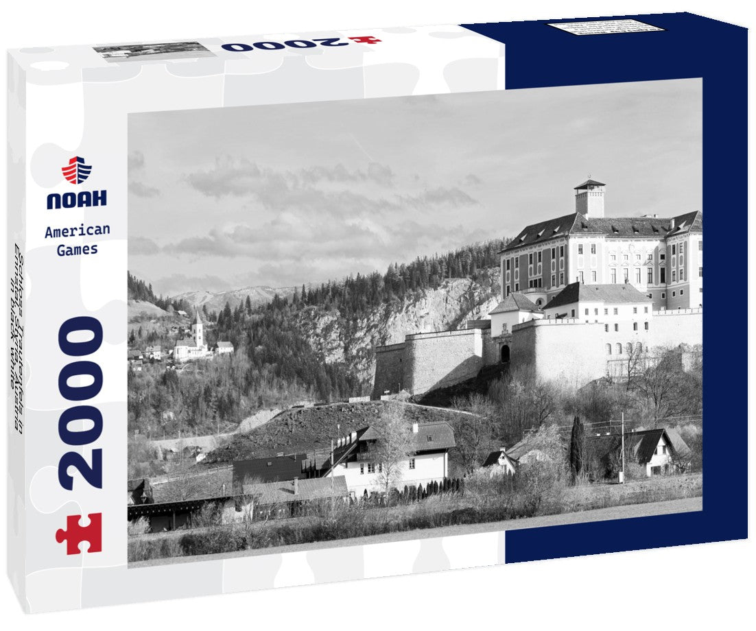 Noah Jigsaw Puzzle Schloss Trautenfels in Ennstal, Styria, Austria in black white 2000 pieces