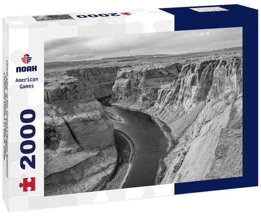 Noah Jigsaw Puzzle Great view of the Grand Canyon National Park, Arizona, United States. California Desert in black white 2000 pieces