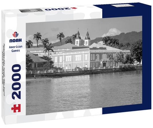 Noah Jigsaw Puzzle Beautiful São Tomé, São Tomé and Príncipe (STP), Central Africa in black white 2000 pieces