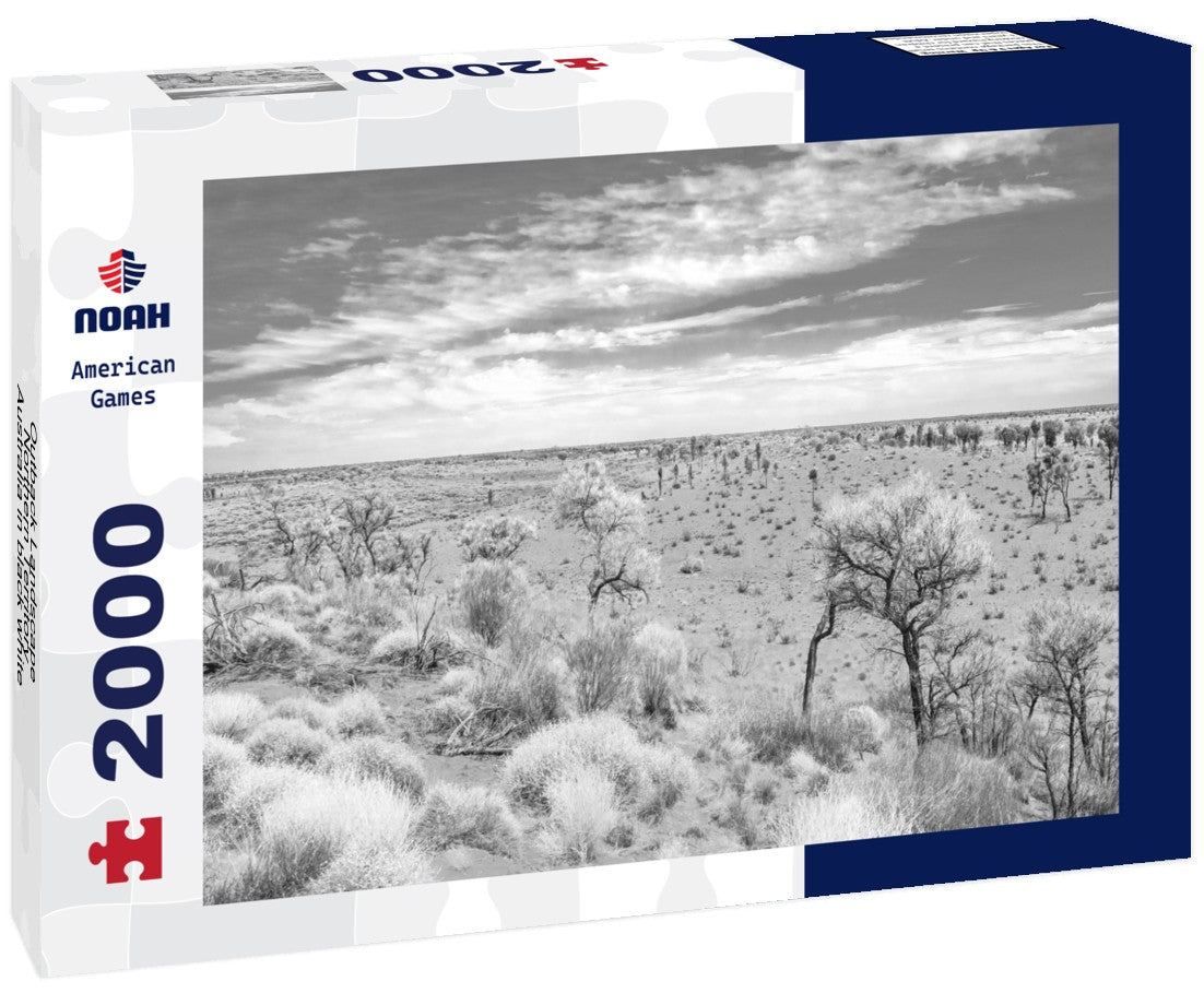 Noah Jigsaw Puzzle Outback Landscape, Northern Territory, Australia in black white 2000 pieces