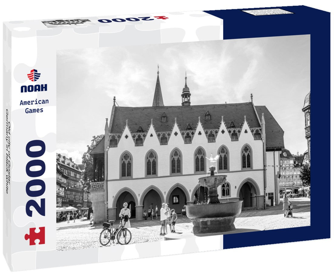 Noah Jigsaw Puzzle Old city of Goslar, Germany in black white 2000 pieces