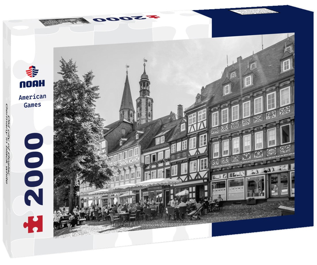 Noah Jigsaw Puzzle Old city of Goslar, Germany in black white 2000 pieces