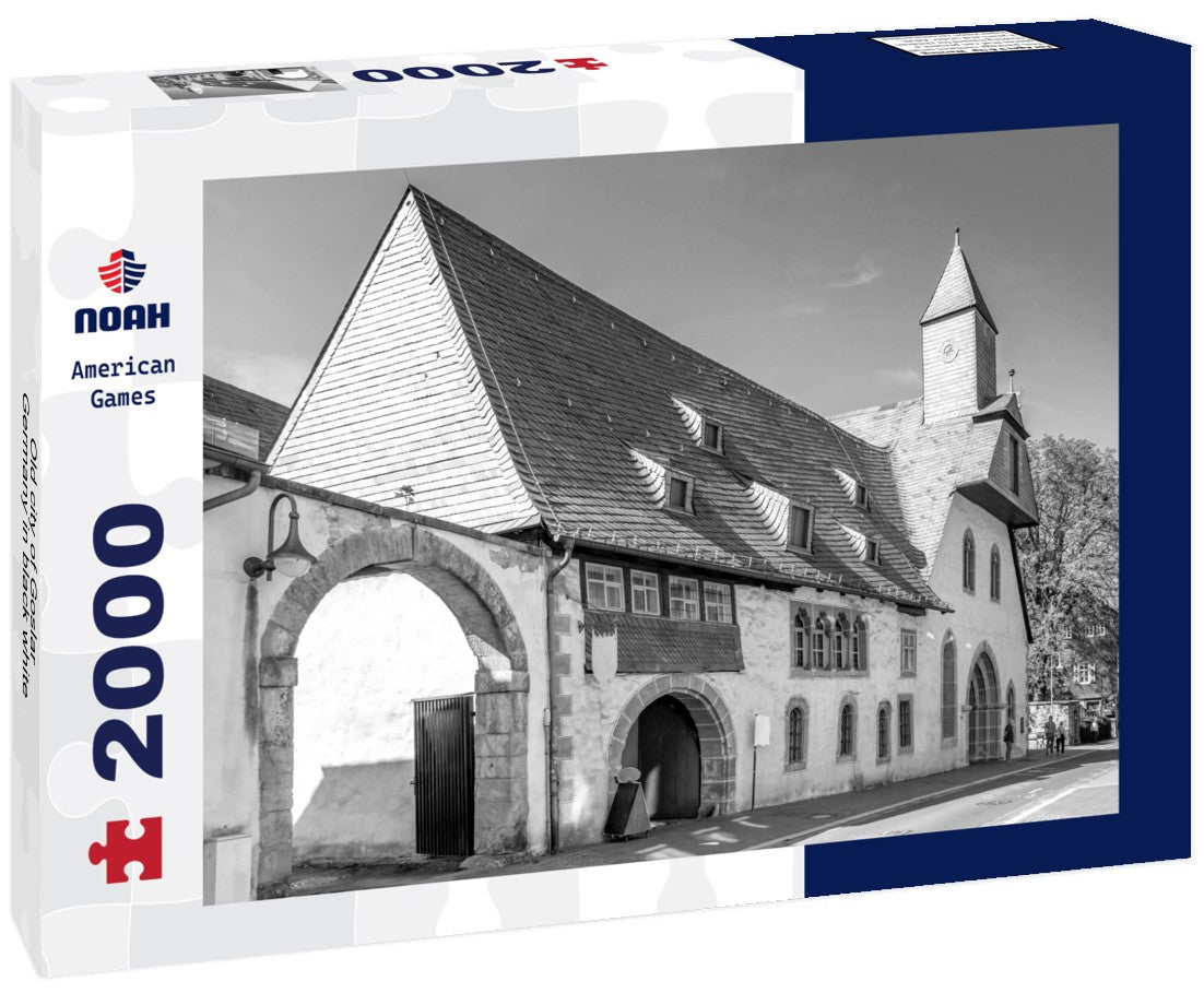 Noah Jigsaw Puzzle Old city of Goslar, Germany in black white 2000 pieces