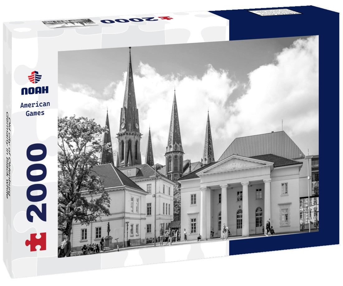 Noah Jigsaw Puzzle Old city of Oldenburg, Germany in black white 2000 pieces