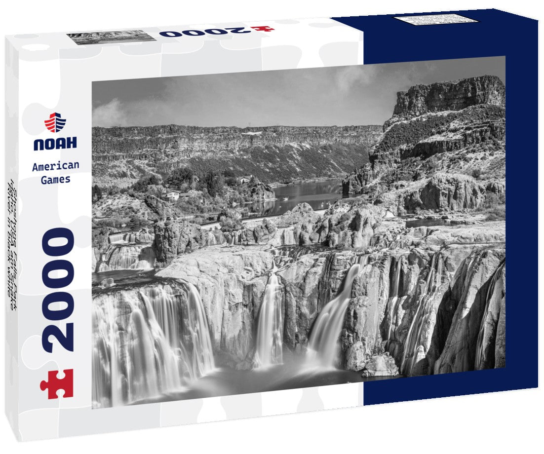 Noah Jigsaw Puzzle Shoshone Falls Park, Idaho, USA am Snake River in black white 2000 pieces