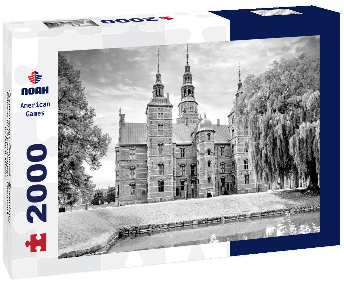 Noah Jigsaw Puzzle Copenhagen, Denmark: Rosenburg Palace in Copenhagen, Denmark in black white 2000 pieces