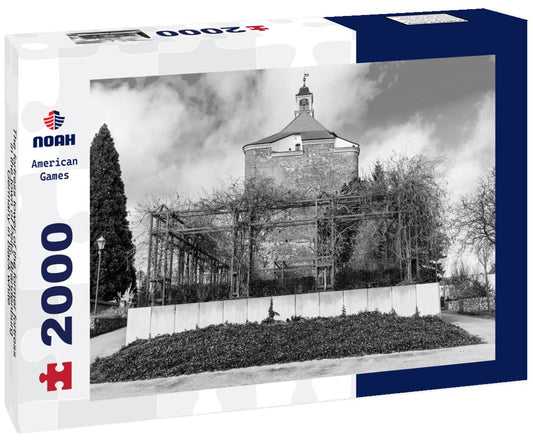 Noah Jigsaw Puzzle The fortress tower of the former fortress in the town of Peitz, Brandenburg, Germany in black white 2000 pieces