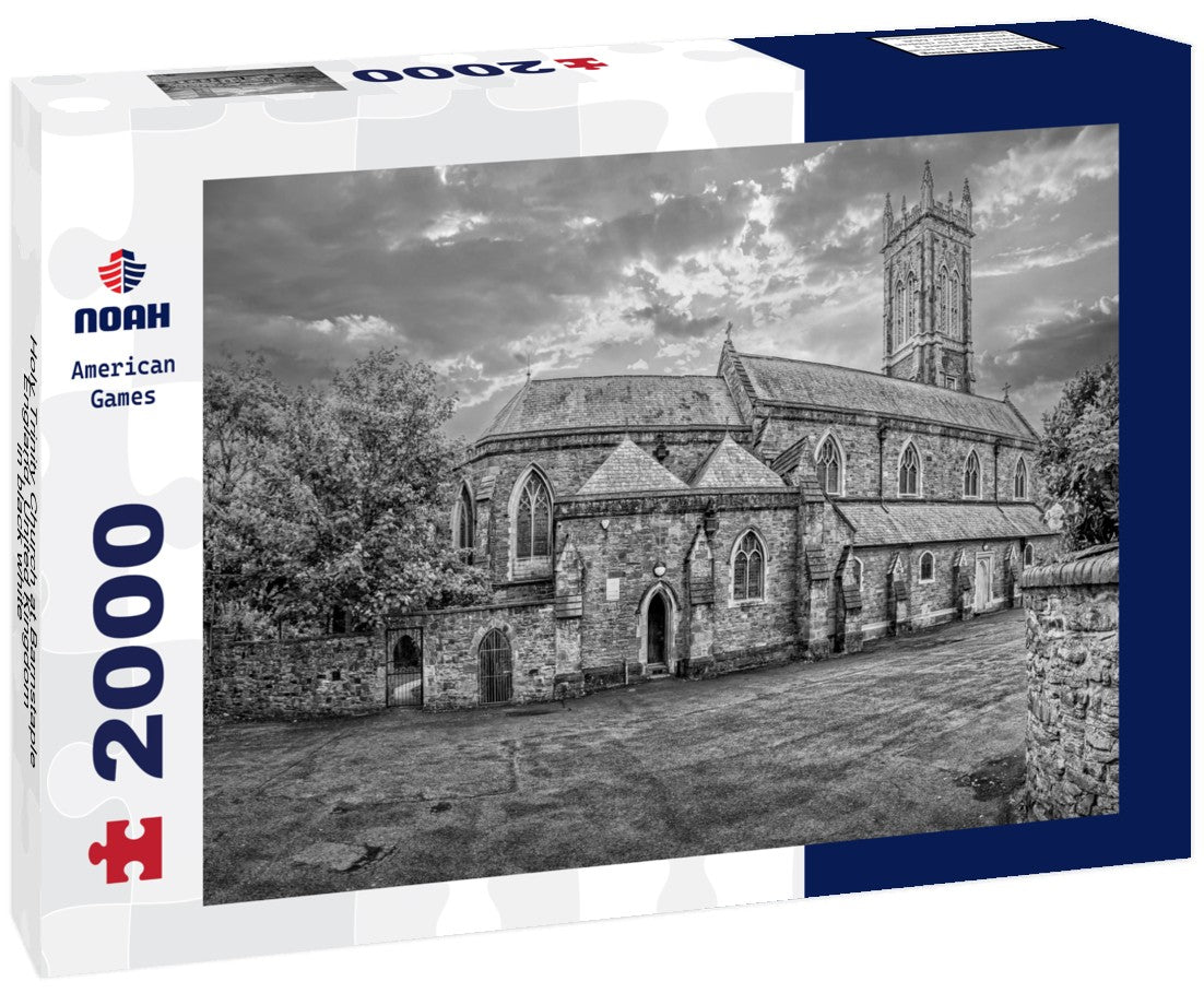 Noah Jigsaw Puzzle Holy Trinity Church at Barnstaple, England, United Kingdom in black white 2000 pieces