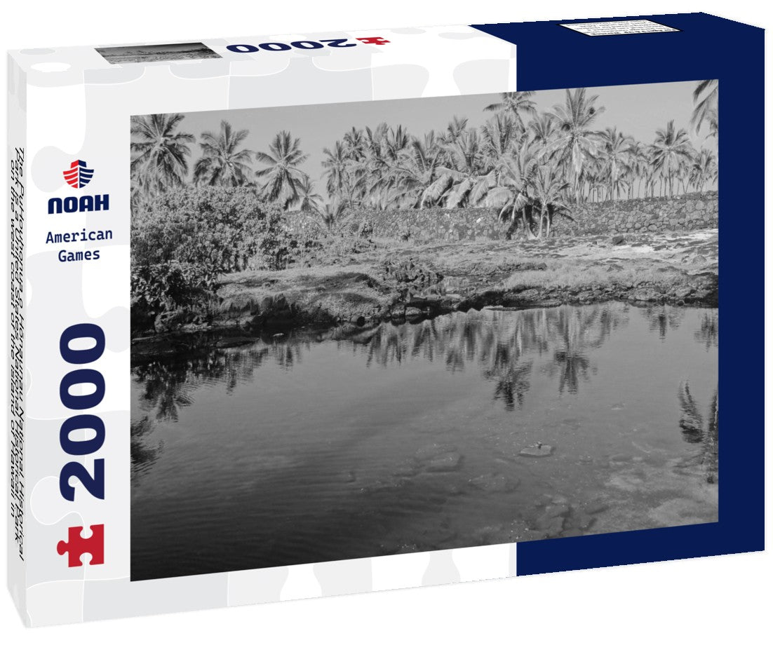 Noah Jigsaw Puzzle The PuHouhonua o Honaunau National Historical Park is a United States National Historical Park on the west coast of the island of Hawaii in the state of Hawaii in black white 2000 pieces