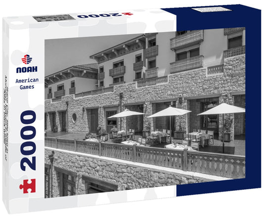 Noah Jigsaw Puzzle Ifrane City, little town in Morocco, heaven in middle of Atlas in black white 2000 pieces