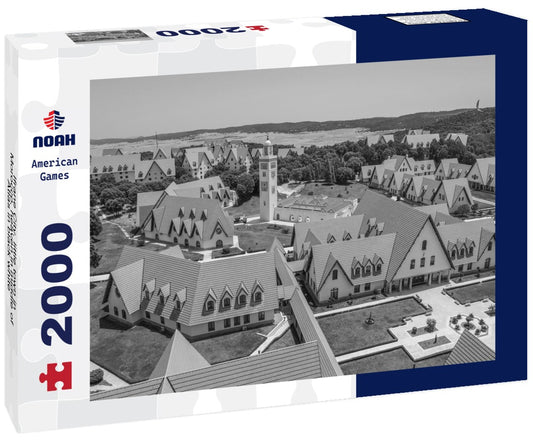 Noah Jigsaw Puzzle Ifrane City, little town in Morocco, heaven in middle of Atlas in black white 2000 pieces