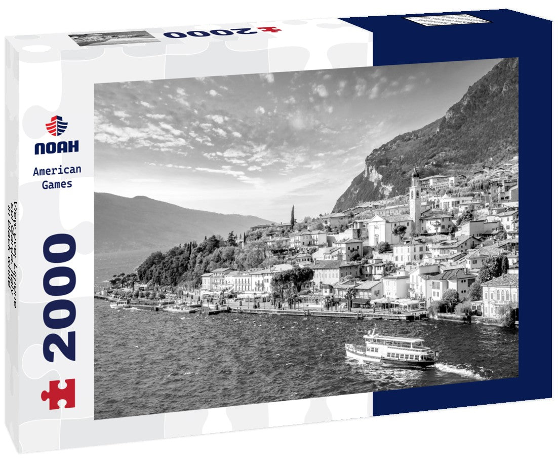 Noah Jigsaw Puzzle View over Limone sul Garda, Italy in black white 2000 pieces