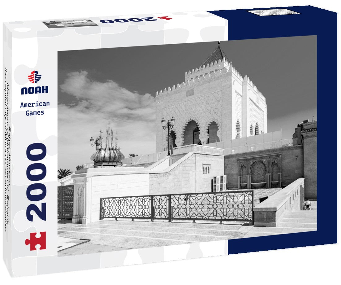 Noah Jigsaw Puzzle Rabat, Morocco - Mausoleum of Mohammed V. Rabat is the capital city of Morocco, an administrative city but very popular in black white 2000 pieces