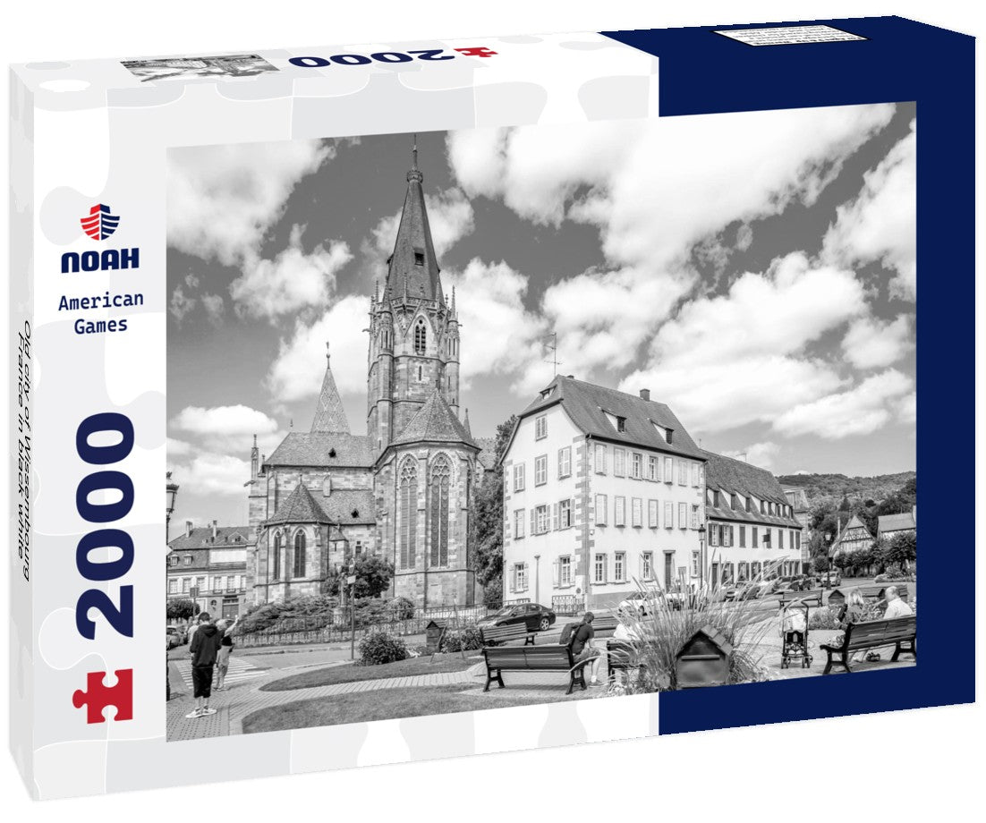 Noah Jigsaw Puzzle Old city of Wissembourg, France in black white 2000 pieces