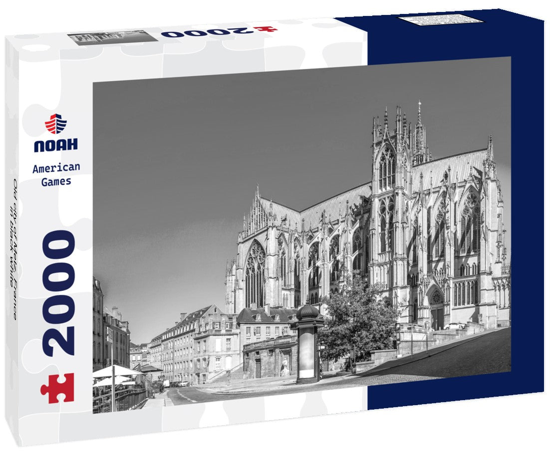 Noah Jigsaw Puzzle Old city of Metz, France in black white 2000 pieces