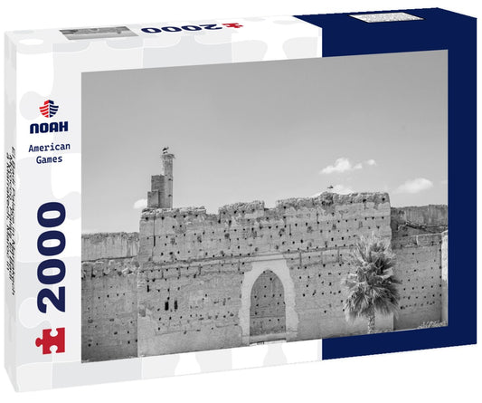 Noah Jigsaw Puzzle El Badi Palace in Marrakech, Morocco_Palais El Badi à Marrakech, Maroc in black white 2000 pieces