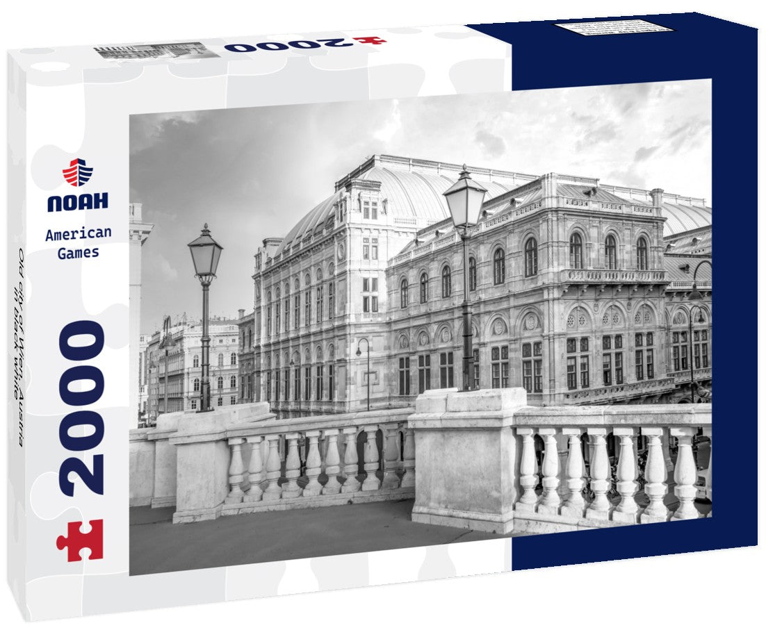 Noah Jigsaw Puzzle Old city of Wien, Austria in black white 2000 pieces