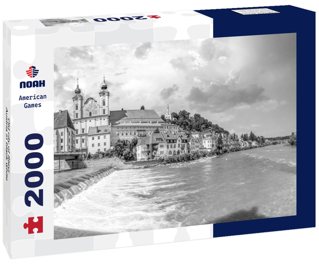 Noah Jigsaw Puzzle Old city of Steyr, Austria in black white 2000 pieces