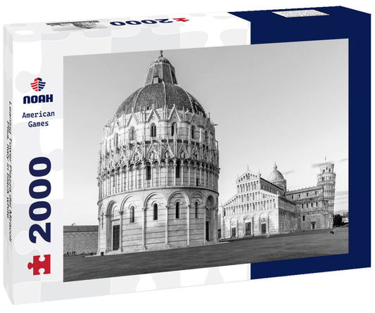 Noah Jigsaw Puzzle Leaning Tower Piazza dei Miracoli, Pisa, Italy in black white 2000 pieces