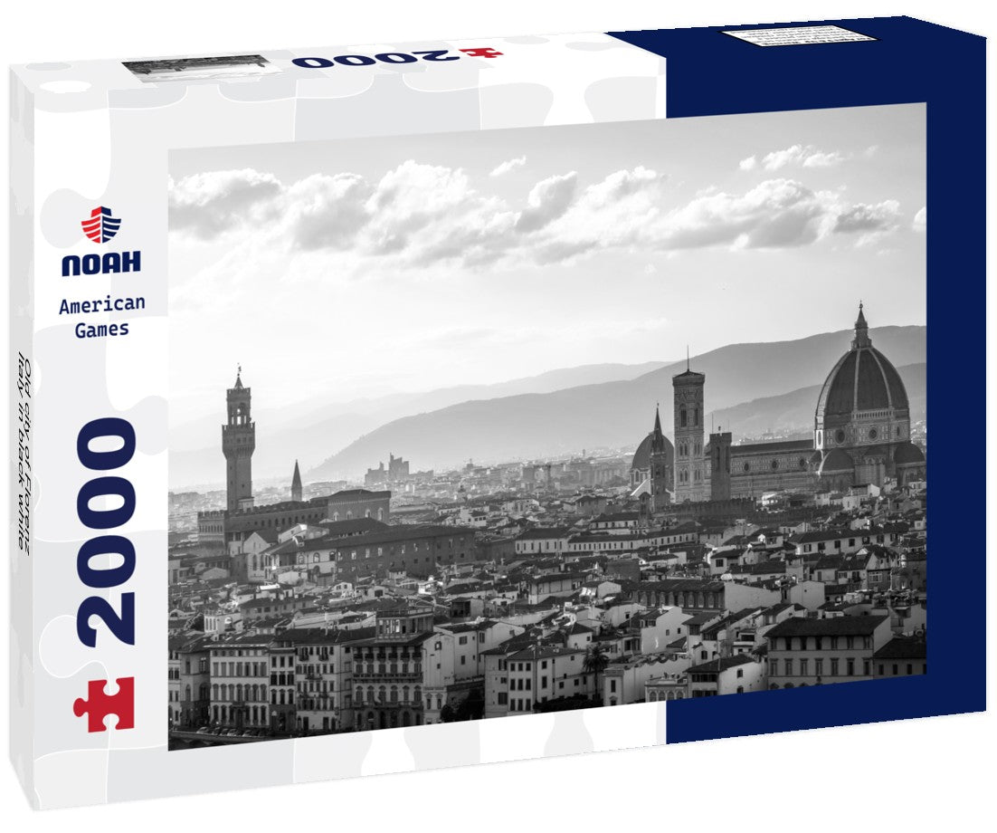 Noah Jigsaw Puzzle Old city of Florenz, Italy in black white 2000 pieces