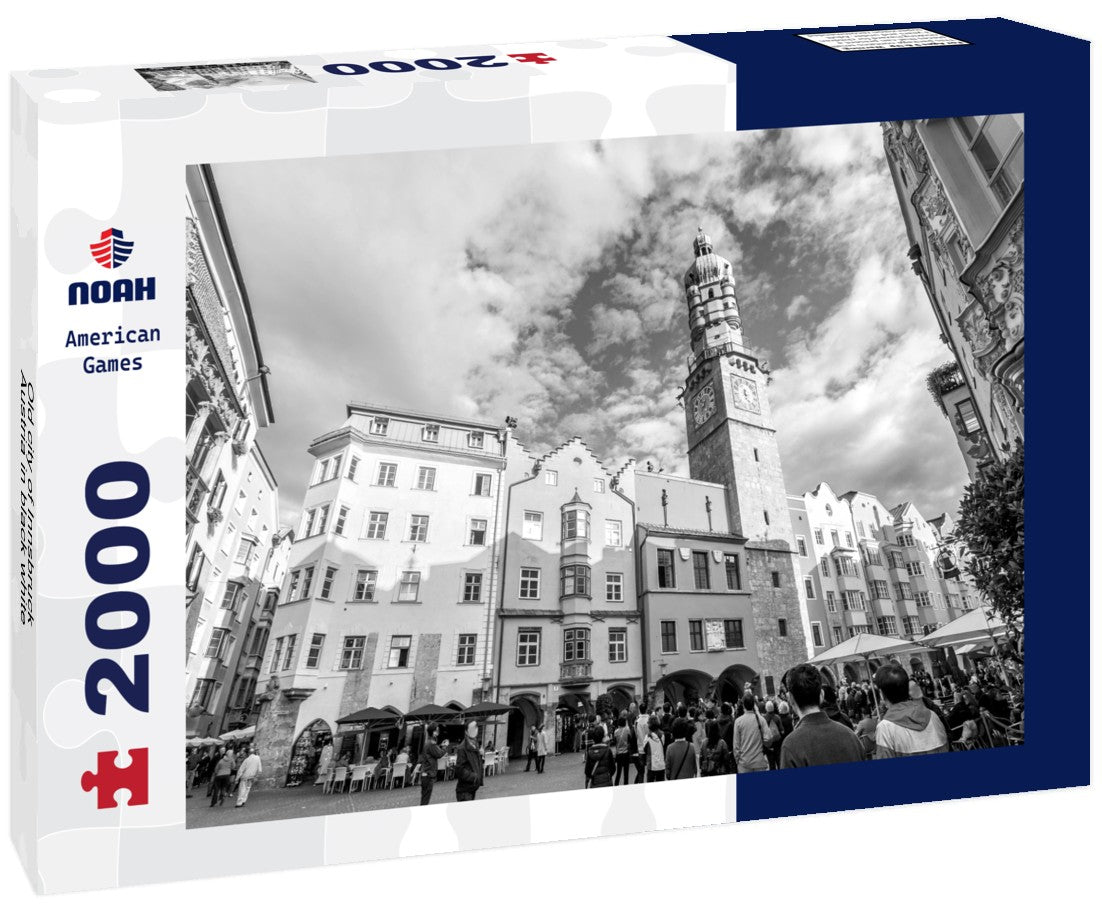 Noah Jigsaw Puzzle Old city of Innsbruck, Austria in black white 2000 pieces