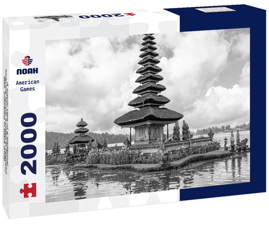 Noah Jigsaw Puzzle A scenic view of a traditional, historical temple located in beautiful Bali, Indonesia in black white 2000 pieces