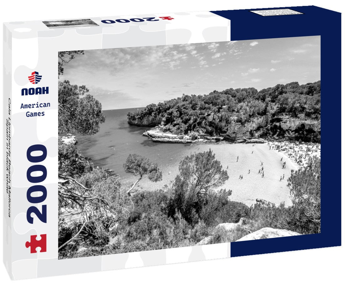 Noah Jigsaw Puzzle Cala Llombards Beach Mallorca, Spain in black white 2000 pieces