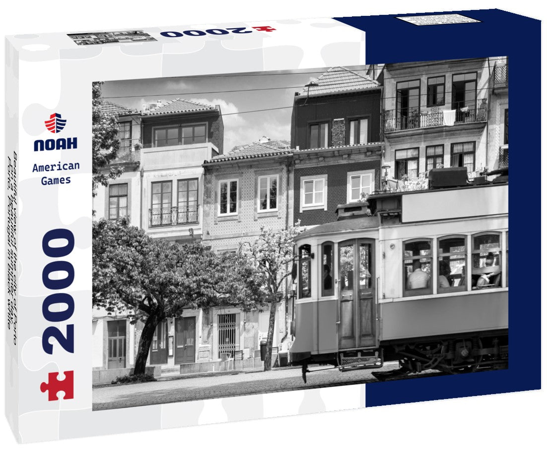 Noah Jigsaw Puzzle Beautiful view of the city of Porto on a beautiful summer day. Porto, Portugal in black white 2000 pieces