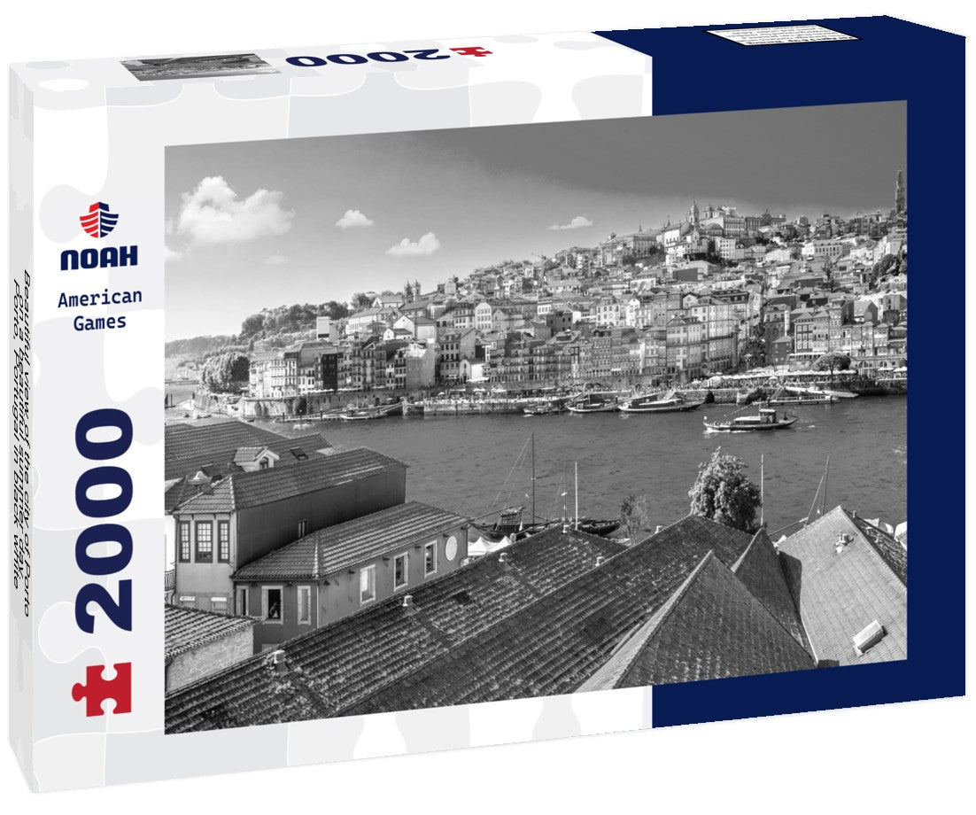 Noah Jigsaw Puzzle Beautiful view of the city of Porto on a beautiful summer day. Porto, Portugal in black white 2000 pieces