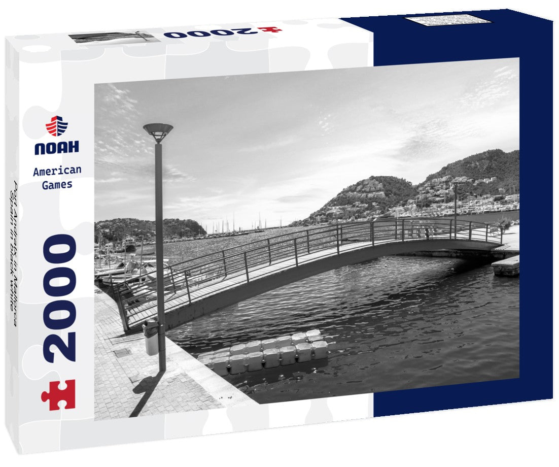 Noah Jigsaw Puzzle Port Andratx in Mallorca Spain in black white 2000 pieces