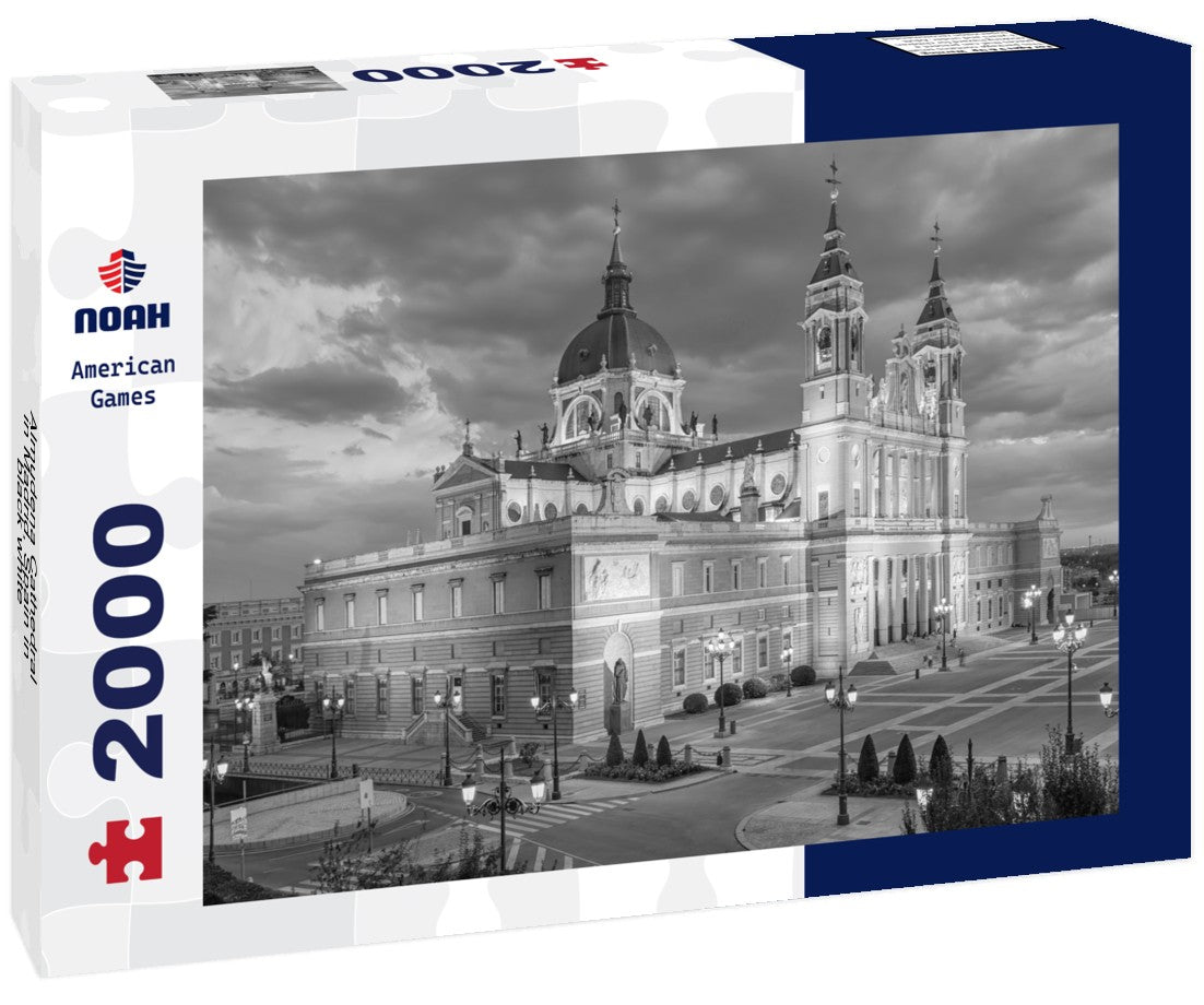 Noah Jigsaw Puzzle Almudena Cathedral in Madrid, Spain in black white 2000 pieces