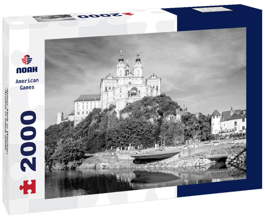 Noah Jigsaw Puzzle Abbey Melk in Wachau, Austria in black white 2000 pieces