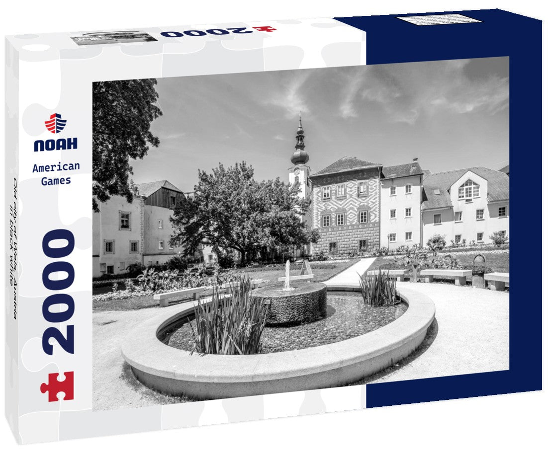 Old city of Wels, Austria 2000pc PuzzleBlack and White