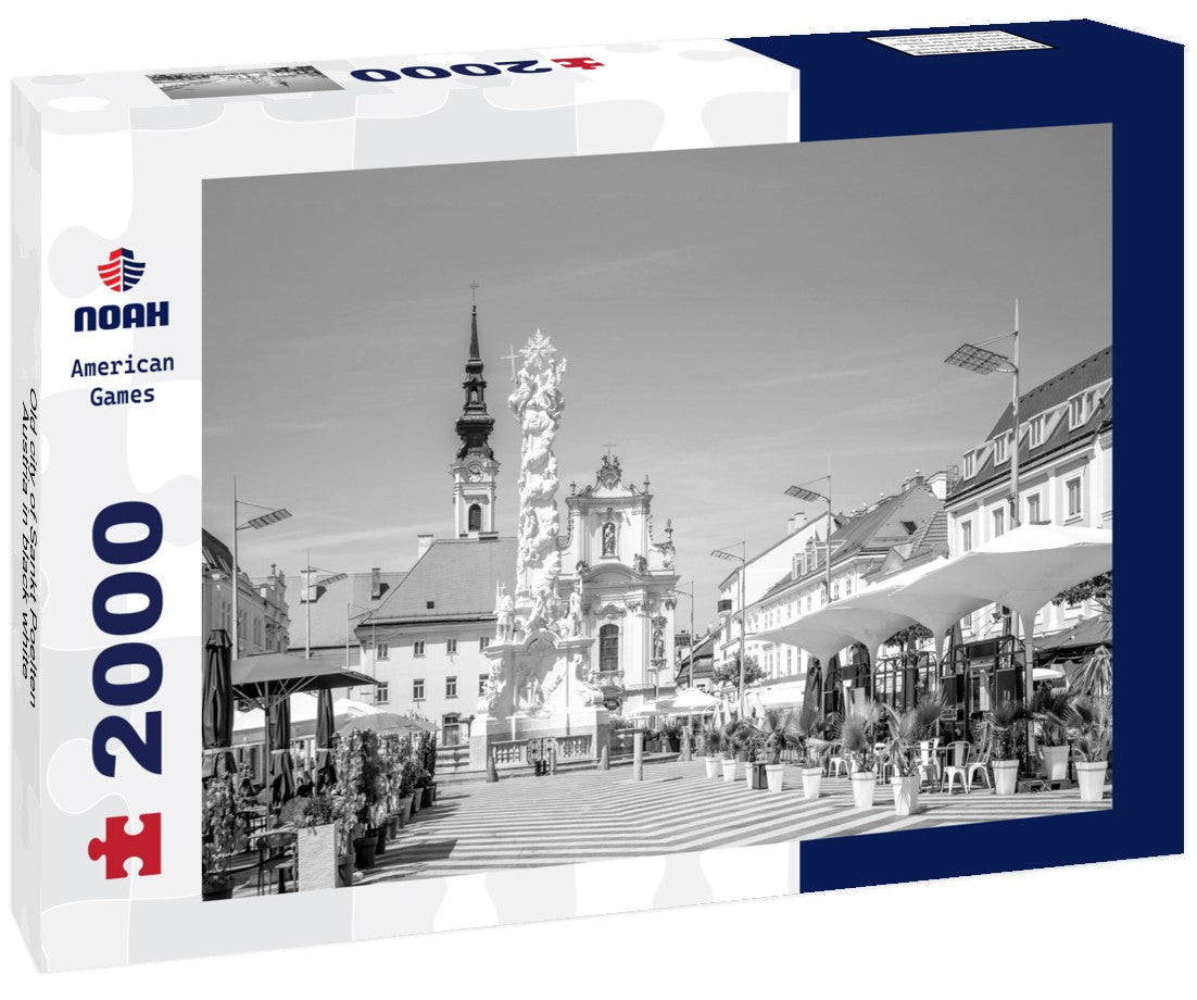 Noah Jigsaw Puzzle Old city of Sankt Poelten, Austria in black white 2000 pieces