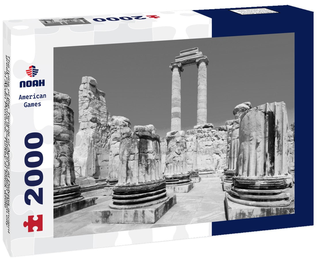 Noah Jigsaw Puzzle The ruins of the Temple of Apollo at Didyma ancient greek city. Didyma is located in modern Didim city in Aydin Province, Turkey in black white 2000 pieces