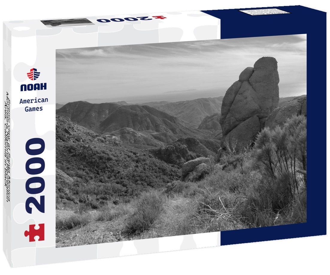 Noah Jigsaw Puzzle Scenic view at Santa Monica Mountains National Recreation Area, California in black white 2000 pieces