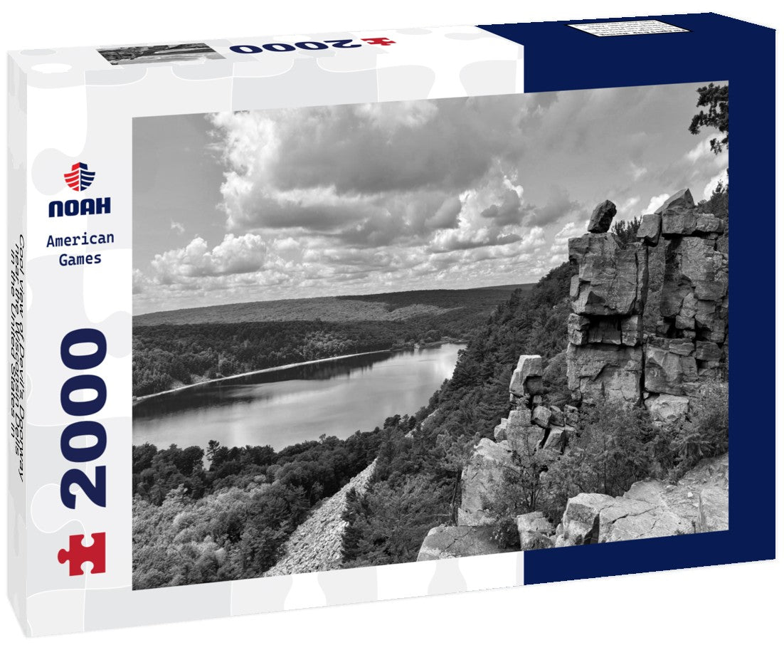 Noah Jigsaw Puzzle Cool view of Devil's Doorway near the Wisconsin Dells in the United States in black white 2000 pieces
