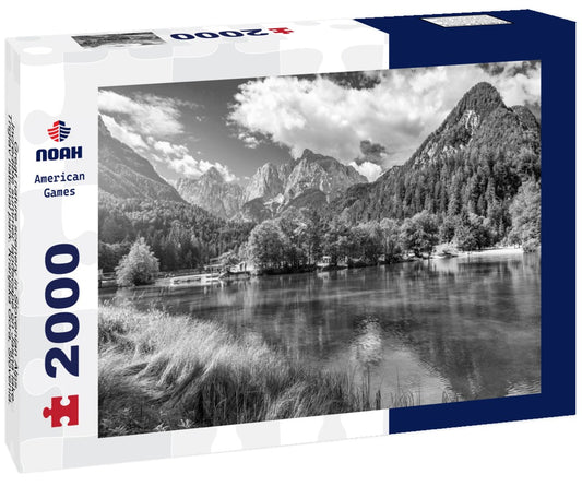 Noah Jigsaw Puzzle Great nature scenery in Slovenian Alps. Incredible summer landscape on Jasna lake. Triglav national park. Kranjska Gora, Slovenia. Mountain lake Jasna in Krajsnka Gora, Slovenia in black white 2000 pieces