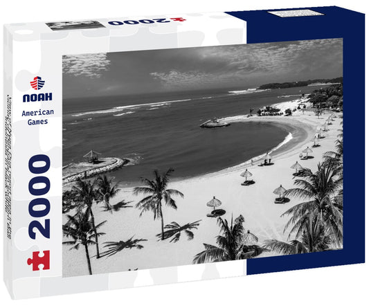Noah Jigsaw Puzzle View of Nusa Dua resort area in the vicinity of Denpasar in southern Bali, Indonesia in black white 2000 pieces