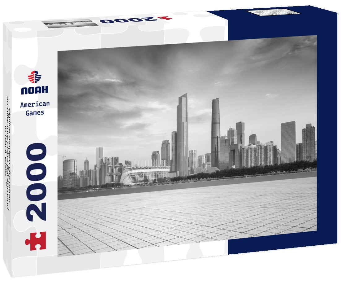 Noah Jigsaw Puzzle skyline modern city urban architecture china Background in black white 2000 pieces