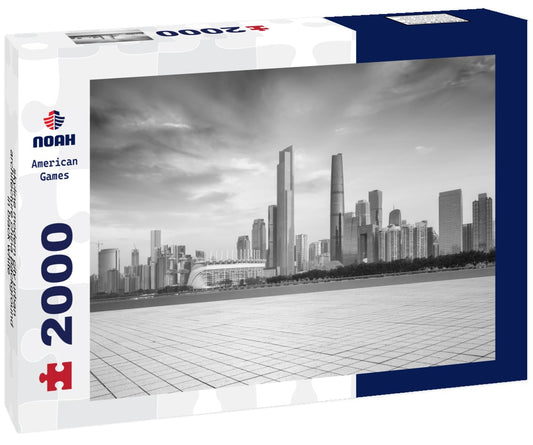 Noah Jigsaw Puzzle skyline modern city urban architecture china Background in black white 2000 pieces