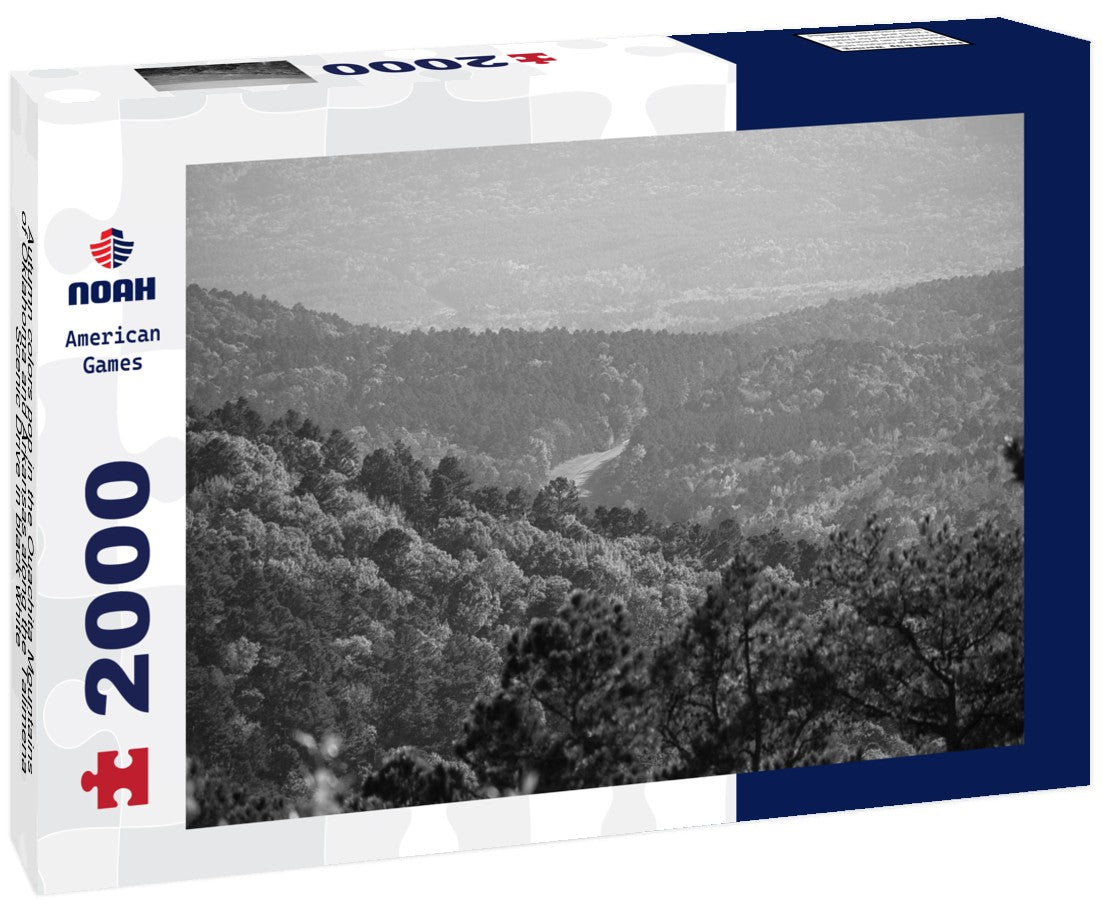 Noah Jigsaw Puzzle Autumn colors pop in the Ouachita Mountains of Oklahoma and Arkansas along the Talimena Scenic Drive in black white 2000 pieces